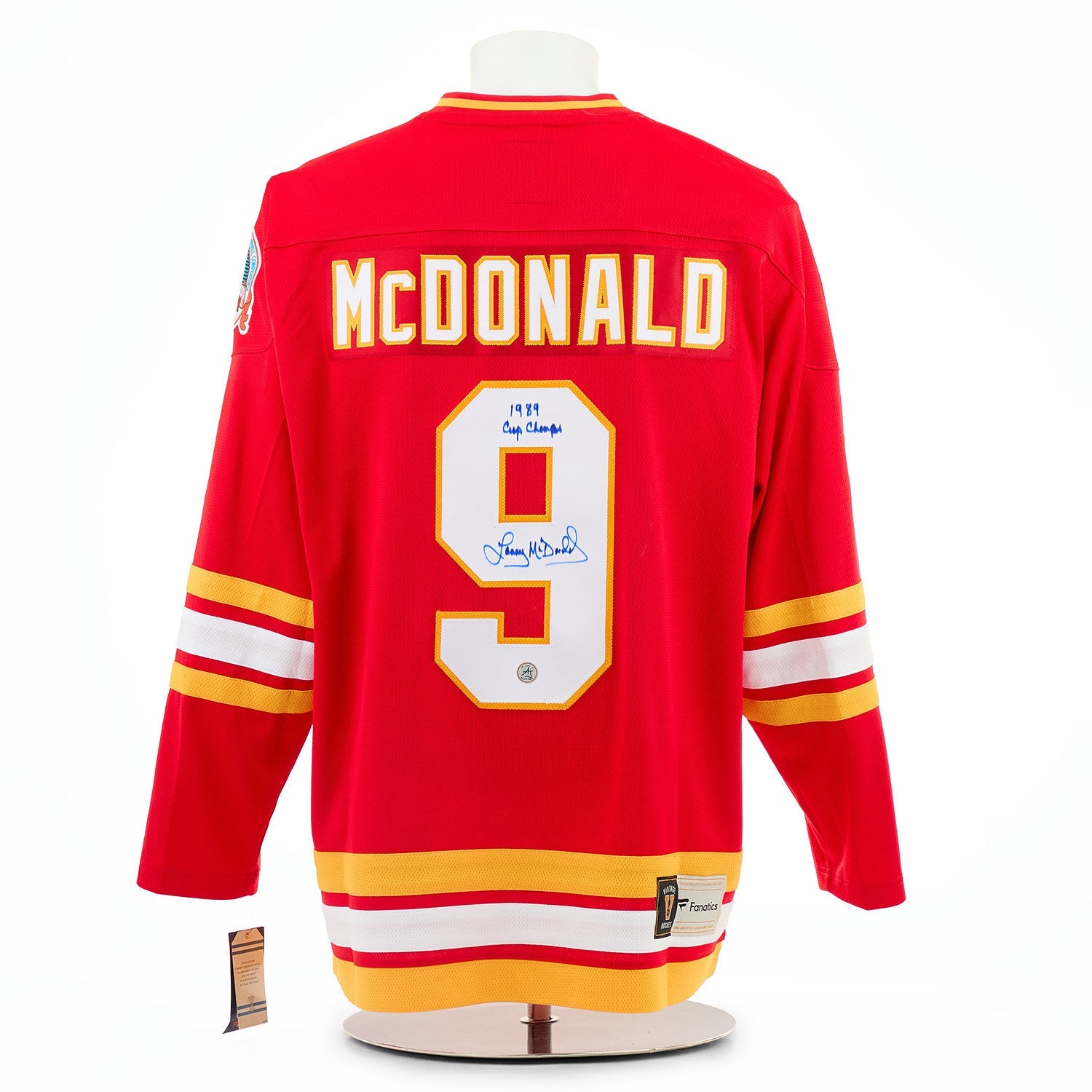 Lanny McDonald Calgary Flames Signed & Inscribed 1989 Stanley Cup Jersey