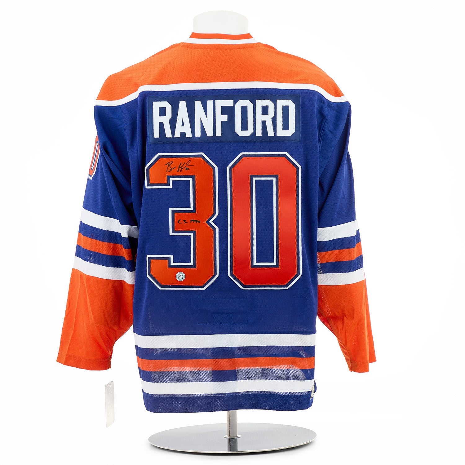 Bill Ranford Edmonton Oilers Signed & Inscribed 1990 Stanley Cup Classic Jersey