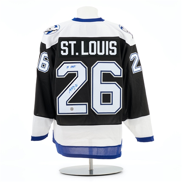 Martin St Louis Tampa Bay Lightning Signed & Inscribed 2004 Cup adidas Jersey