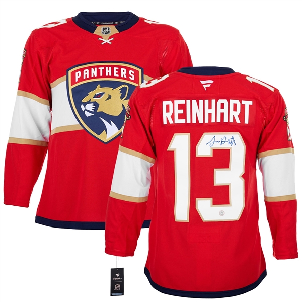 Sam Reinhart Autographed Florida Panthers Fanatics Premium Jersey