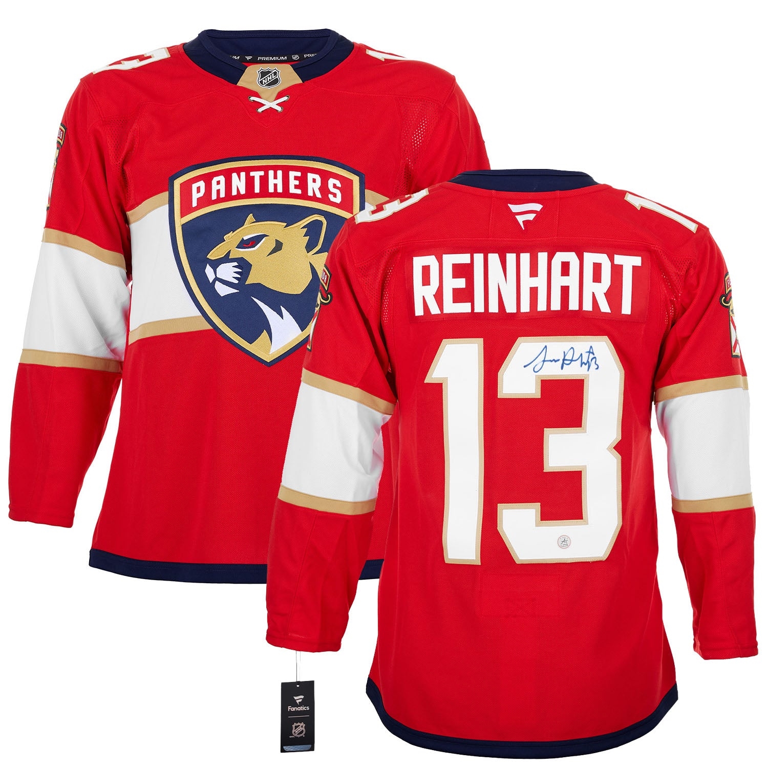 Sam Reinhart Autographed Florida Panthers Fanatics Premium Jersey