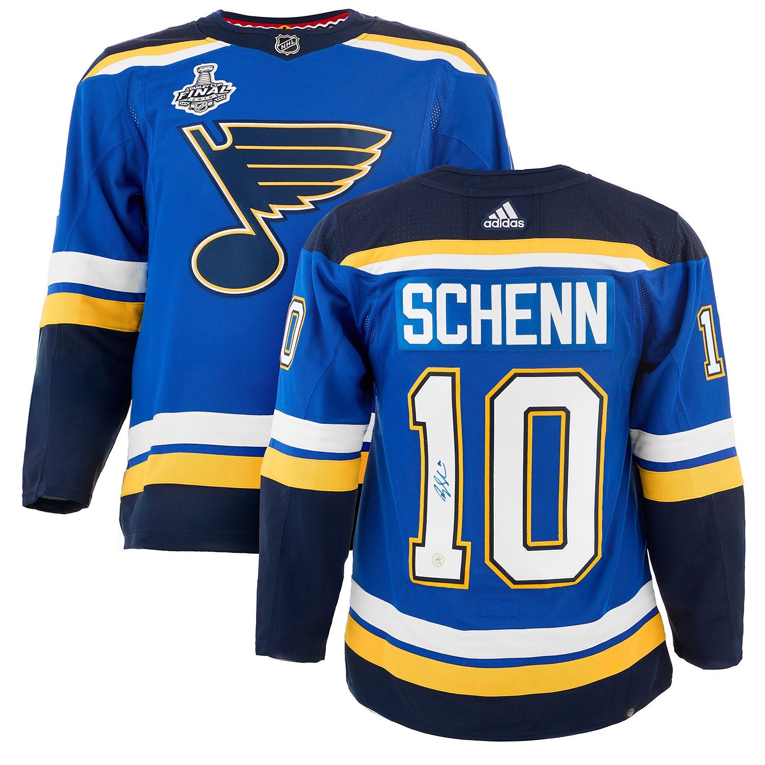 Brayden Schenn St Louis Blues Autographed 2019 Stanley Cup adidas Jersey