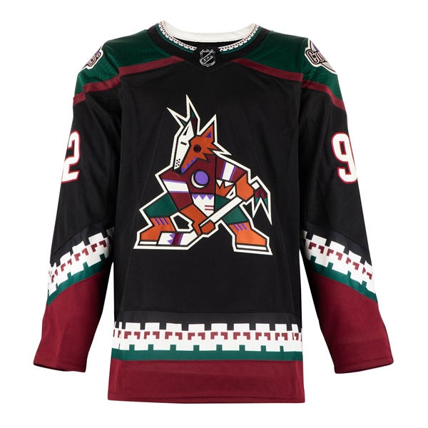 Logan Cooley Autographed Arizona Coyotes Black Kachina adidas Jersey