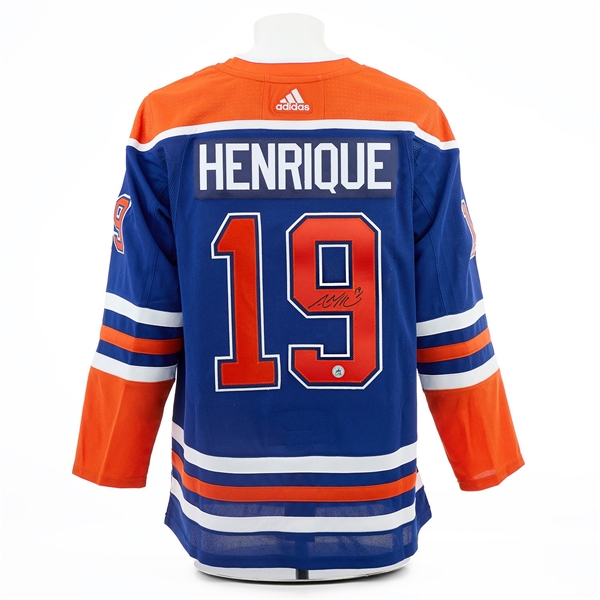 Adam Henrique Edmonton Oilers Signed 2024 Stanley Cup adidas Jersey
