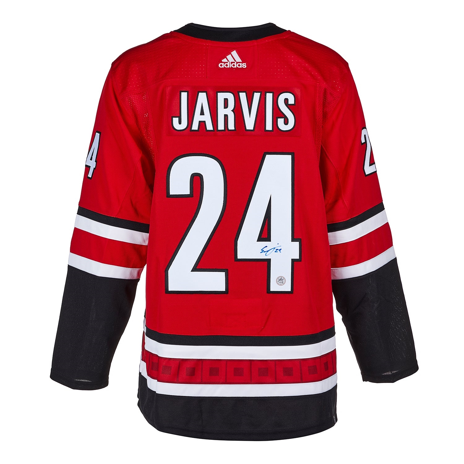 Seth Jarvis Autographed Carolina Hurricanes Red adidas Jersey