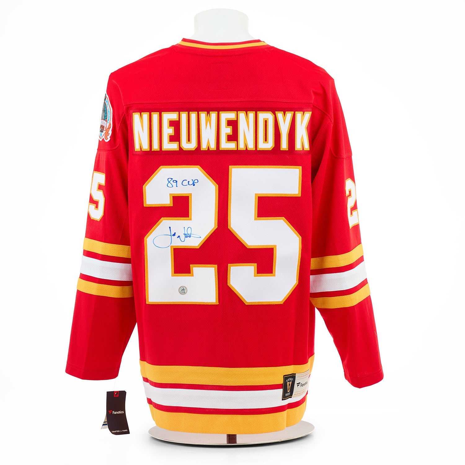 Joe Nieuwendyk Calgary Flames Signed & Inscribed 1989 Stanley Cup Jersey