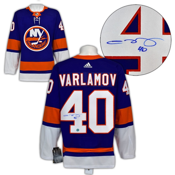 Semyon Varlamov Autographed New York Islanders adidas Jersey