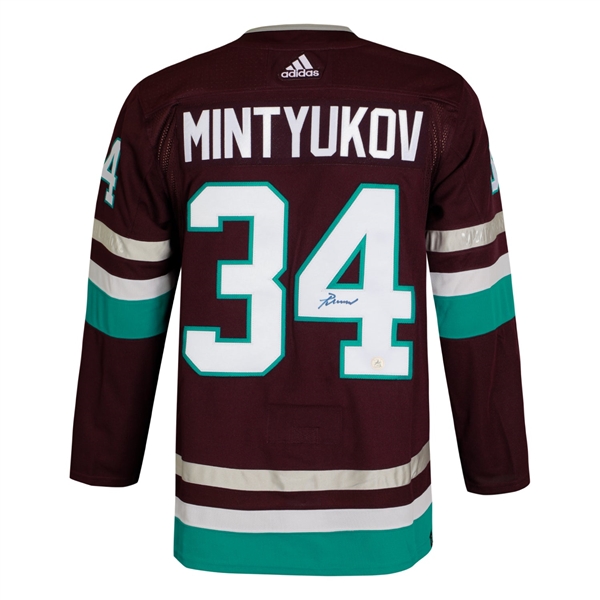 Pavel Mintyukov Signed Anaheim Ducks Alternate Anniversary adidas Jersey