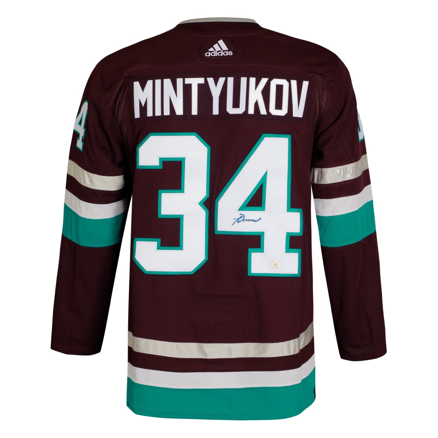 Pavel Mintyukov Signed Anaheim Ducks Alternate Anniversary adidas Jersey