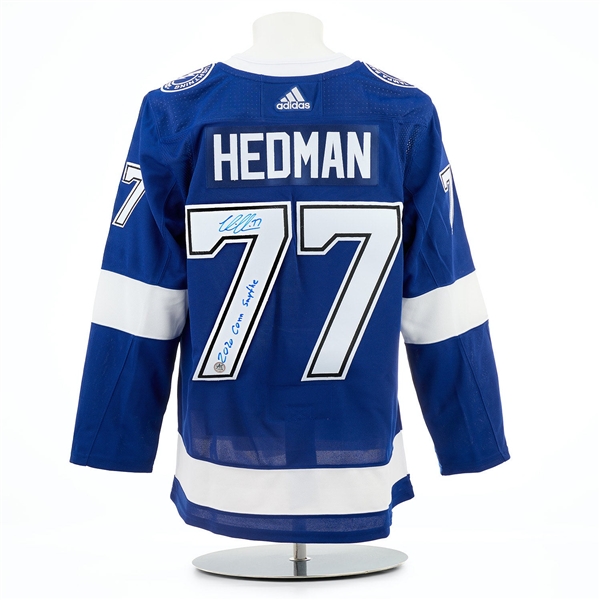 Victor Hedman Tampa Bay Signed & Inscribed 2020 Stanley Cup adidas Jersey