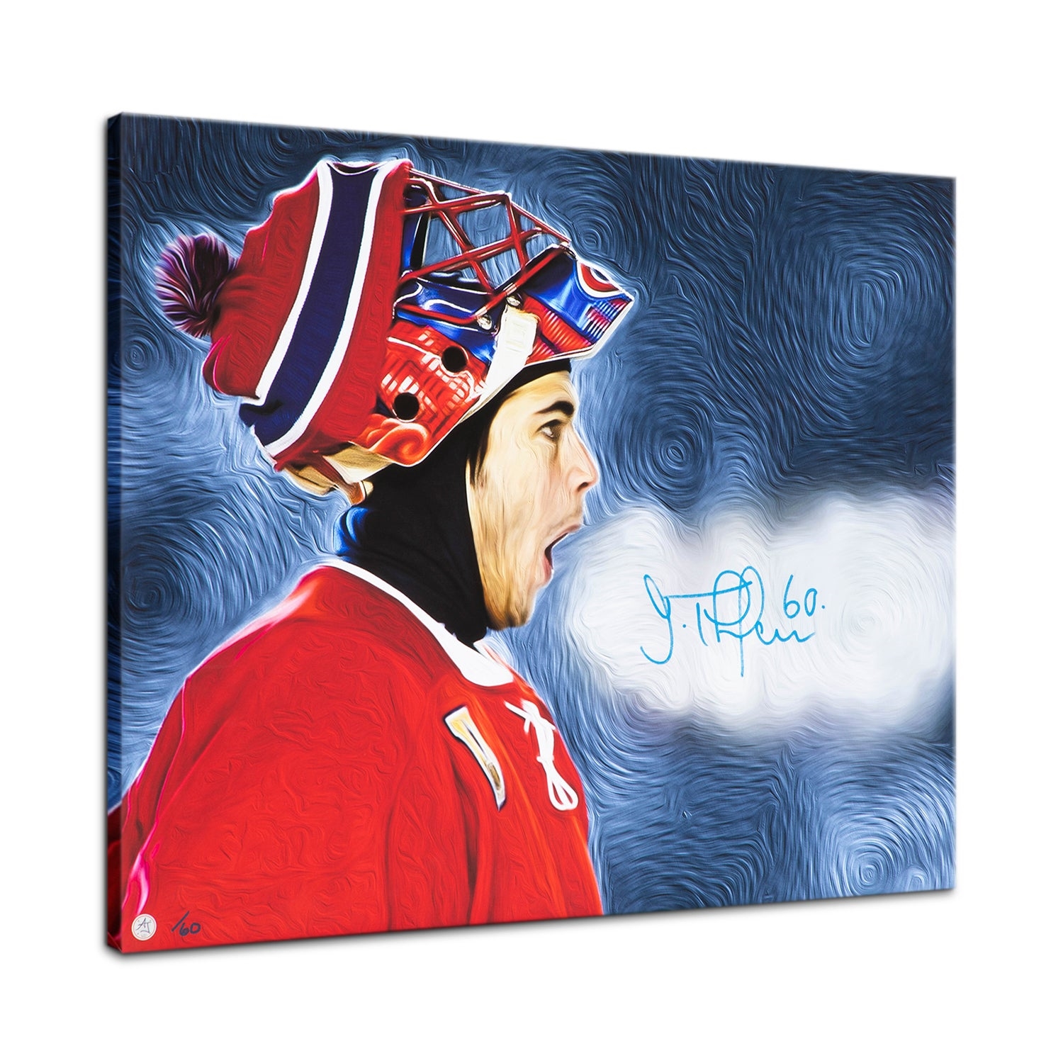 Jose Theodore Signed Montreal Goalie Outdoor Game Breath 26x32 Art Canvas /60
