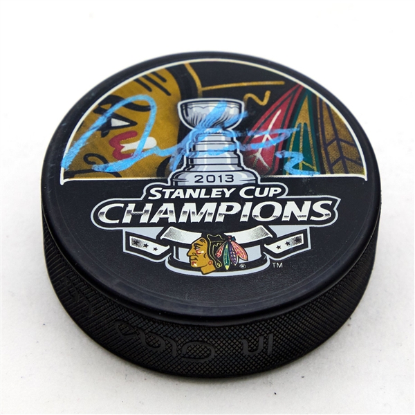 Duncan Keith Signed Chicago Blackhawks 2013 Stanley Cup Puck (Flawed)
