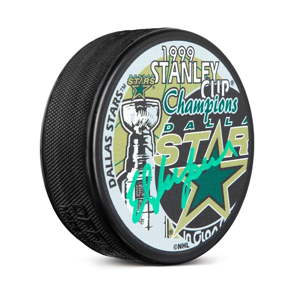 Ed Belfour Signed Dallas Stars 1999 Stanley Cup Champions Puck
