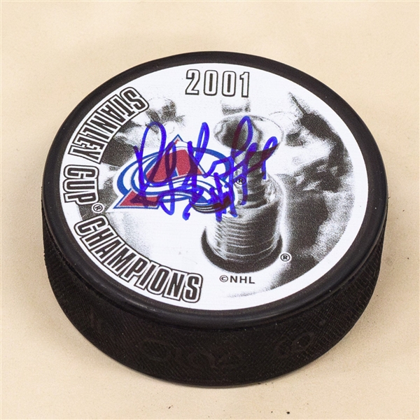 Ray Bourque Signed Colorado Avalanche 2001 Stanley Cup Puck