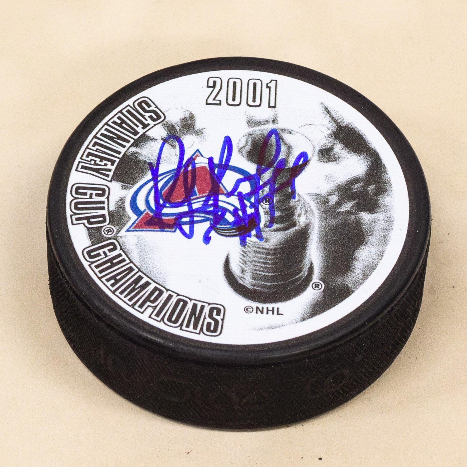 Ray Bourque Signed Colorado Avalanche 2001 Stanley Cup Puck