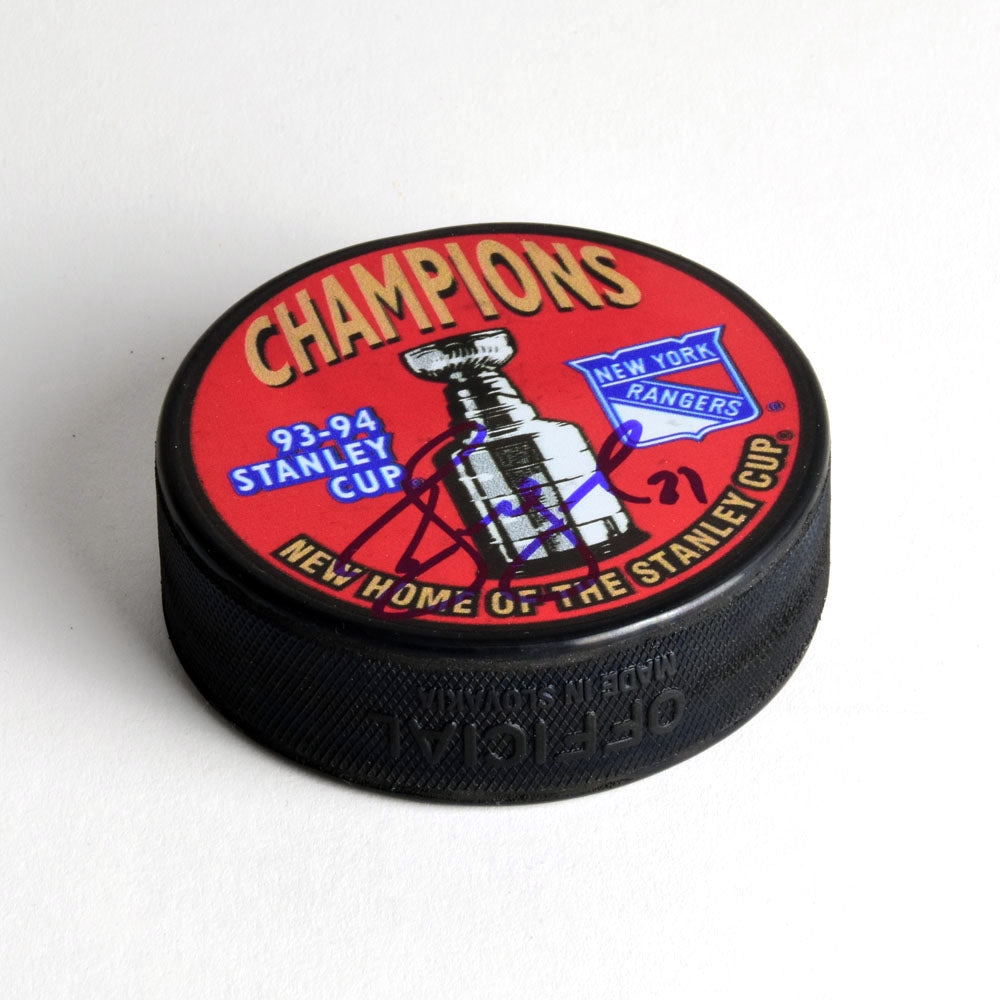 Alexei Kovalev Autographed New York Rangers 1994 Stanley Cup Puck