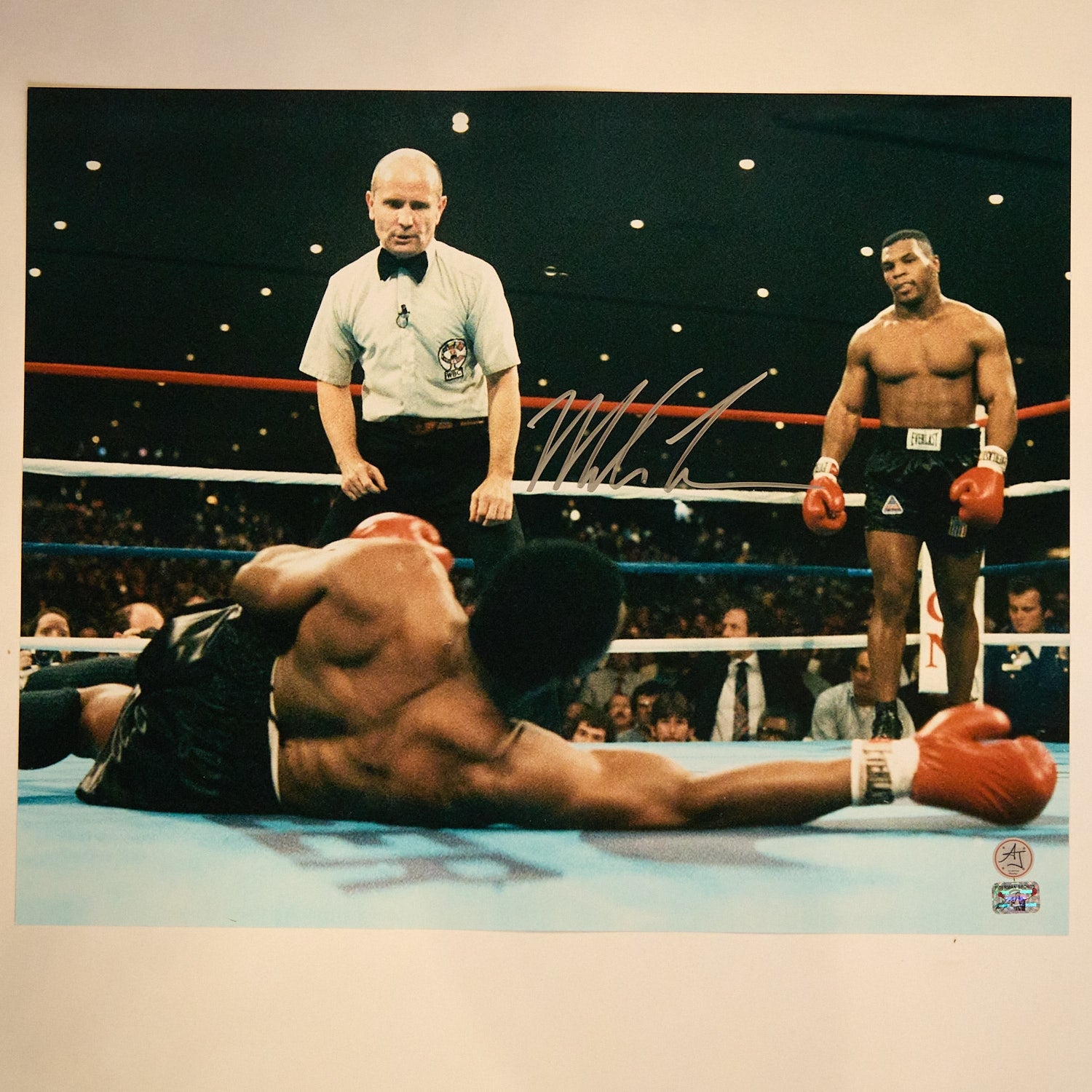 Mike Tyson Signed Boxing Championship Fight vs Berbick 16x20 Photo