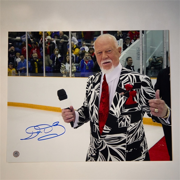 Don Cherry Autographed Hockey Night In Canada Red Carpet 16x20 Photo