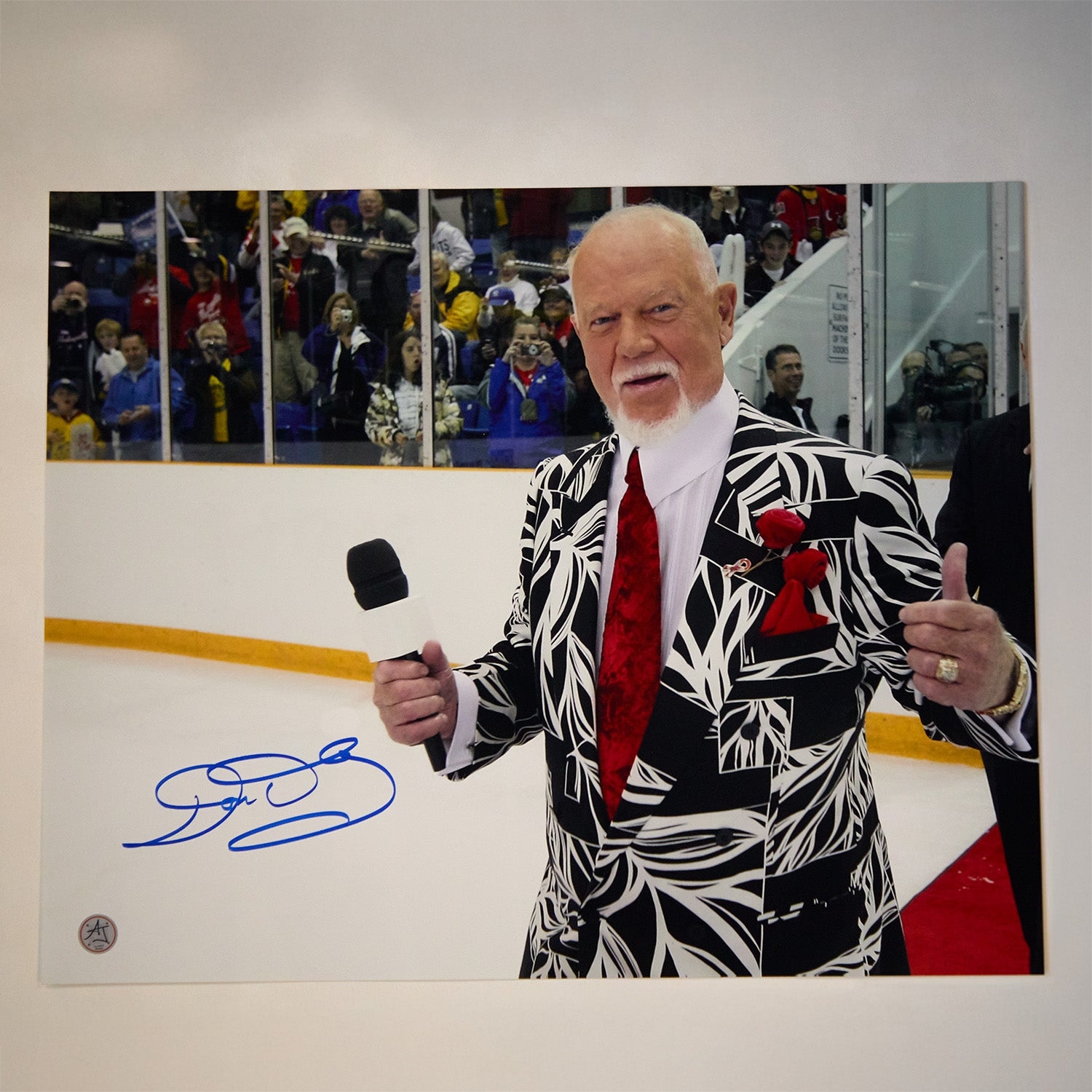Don Cherry Autographed Hockey Night In Canada Red Carpet 16x20 Photo