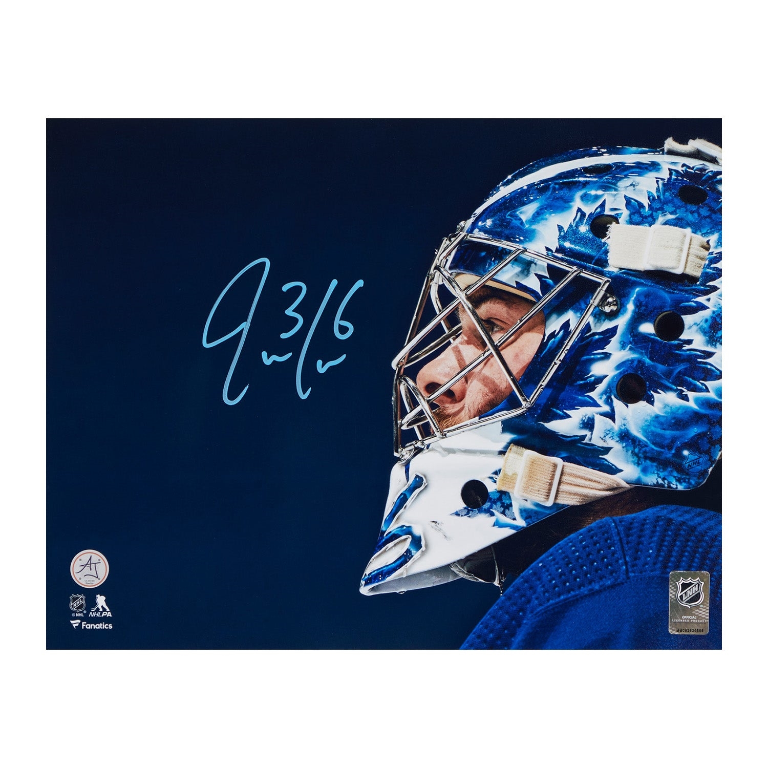 Jack Campbell Signed Toronto Maple Leafs Goalie Mask Profile 11x14 Photo