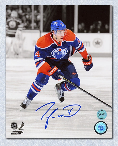 Taylor Hall Autographed Edmonton Oilers Color Isolation 8x10 Photo