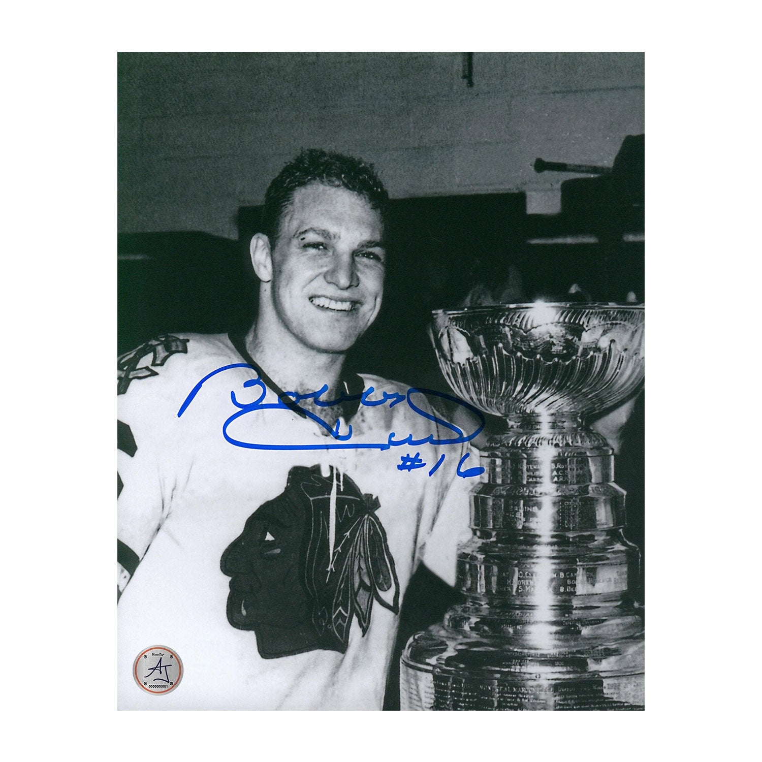 Bobby Hull Autographed Chicago Blackhawks Stanley Cup 8x10 Photo