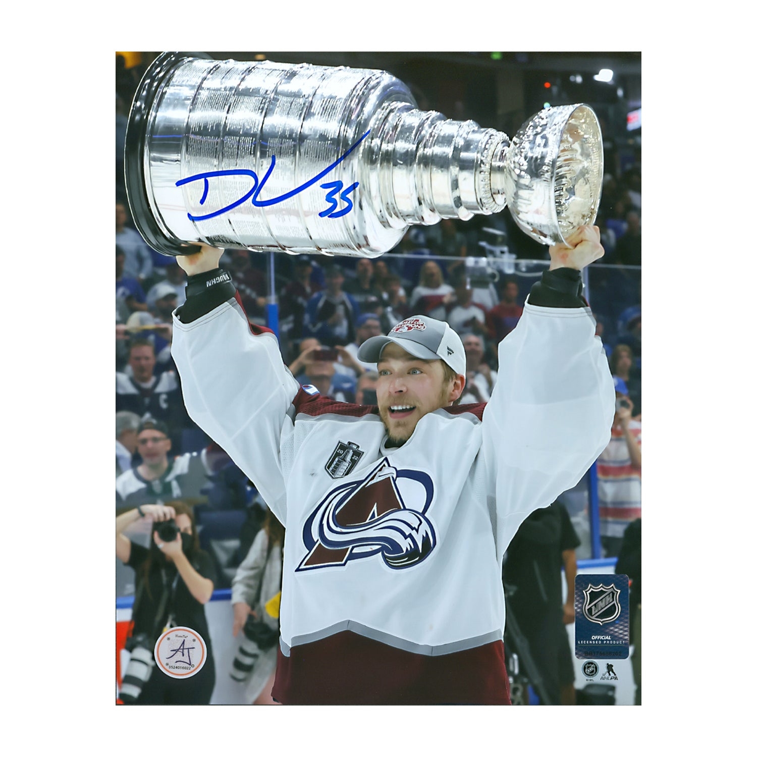 Darcy Kuemper Signed Colorado Avalanche 2022 Stanley Cup 8x10 Photo