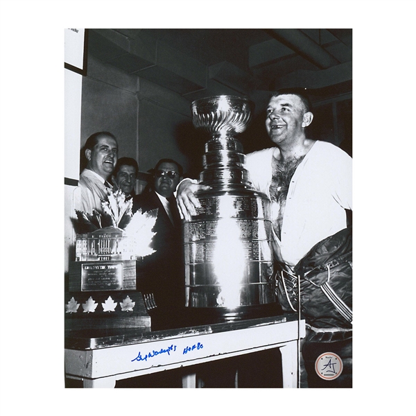 Gump Worsley Signed Montreal Canadiens Stanley Cup 8x10 Photo with Note