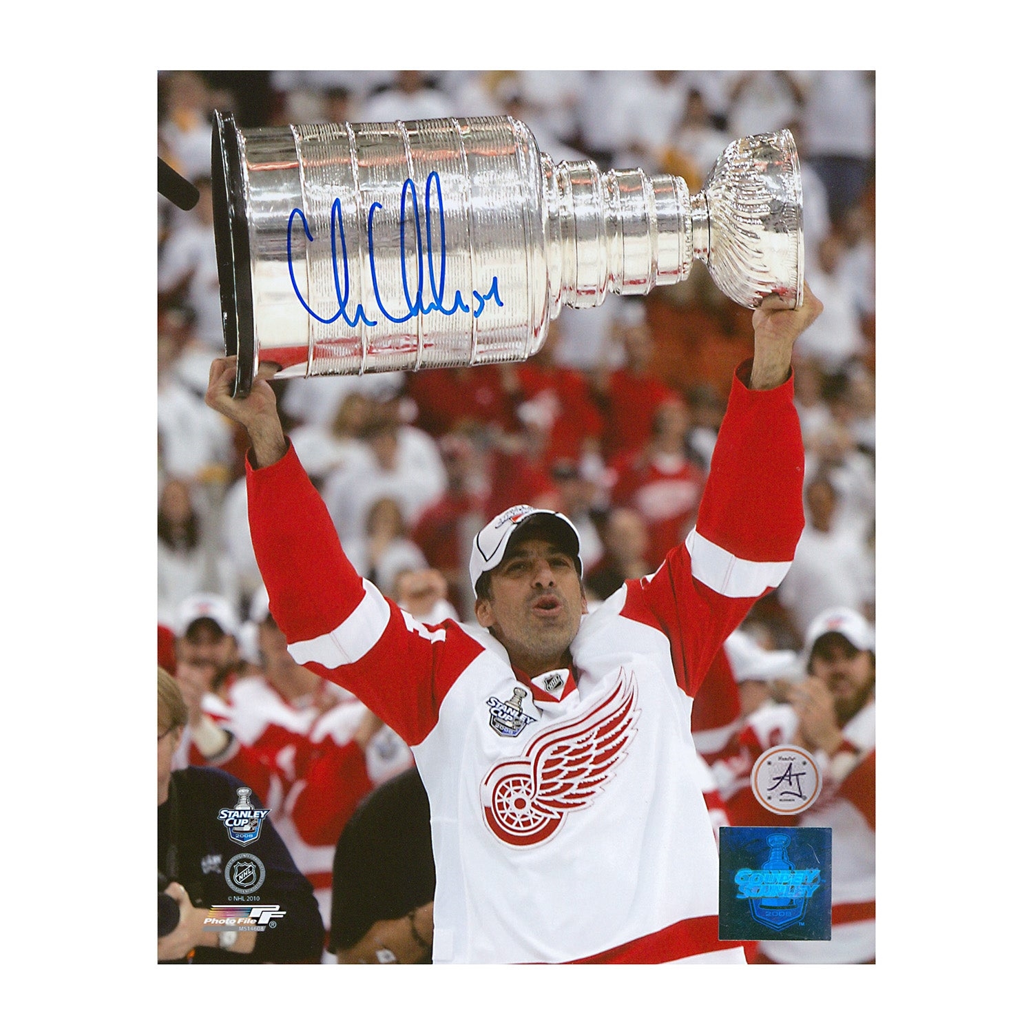 Chris Chelios Autographed Detroit Red Wings Stanley Cup 8x10 Photo
