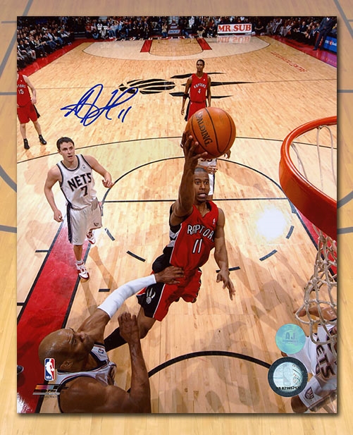 TJ Ford Autographed Toronto Raptors Basketball Net Cam 8x10 Photo