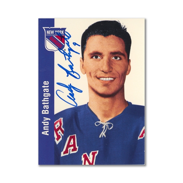 Autographed 1994 Parkhurst Missing Link #90 Andy Bathgate Hockey Card