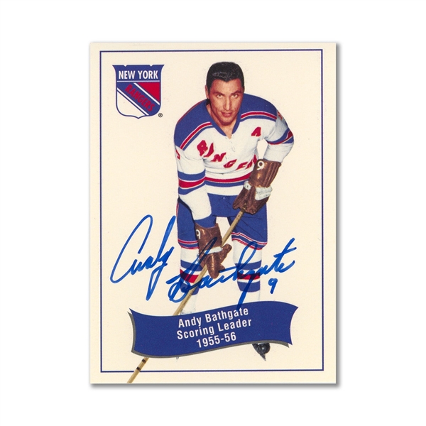 Autographed 1994 Parkhurst Missing Link #173 Andy Bathgate Leader Card