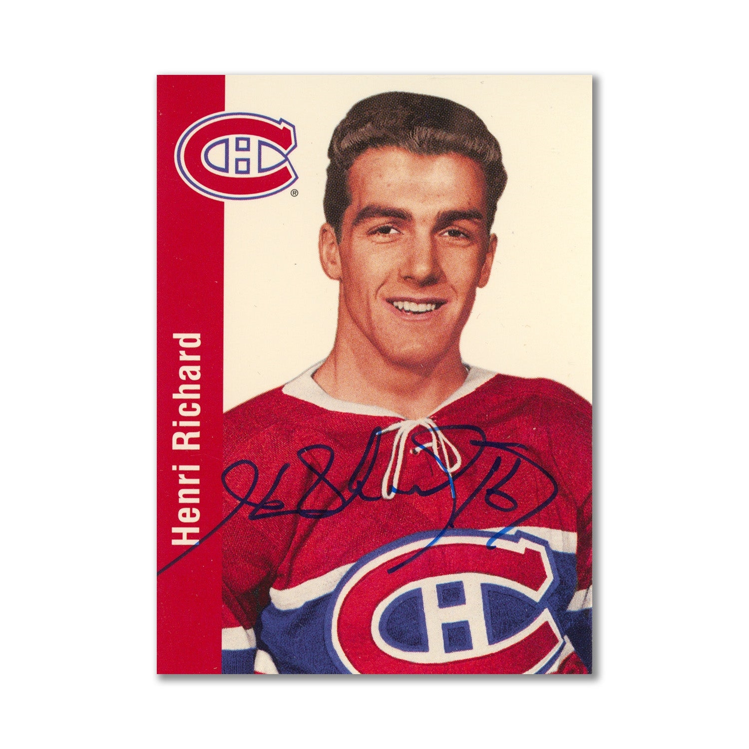 Autographed 1994 Parkhurst Missing Link #66 Henri Richard Hockey Card