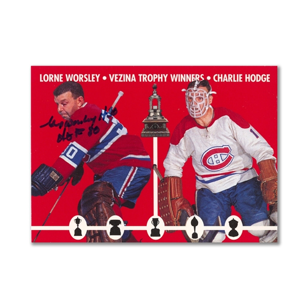 Autographed 1995 Parkhurst Missing Link #131 Gump Worsley Trophy Card