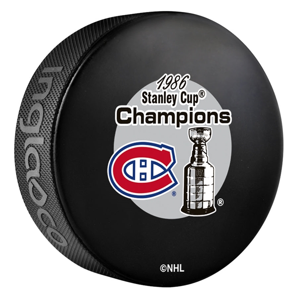 Montreal Canadiens 1986 Stanley Cup Champion Souvenir Hockey Puck