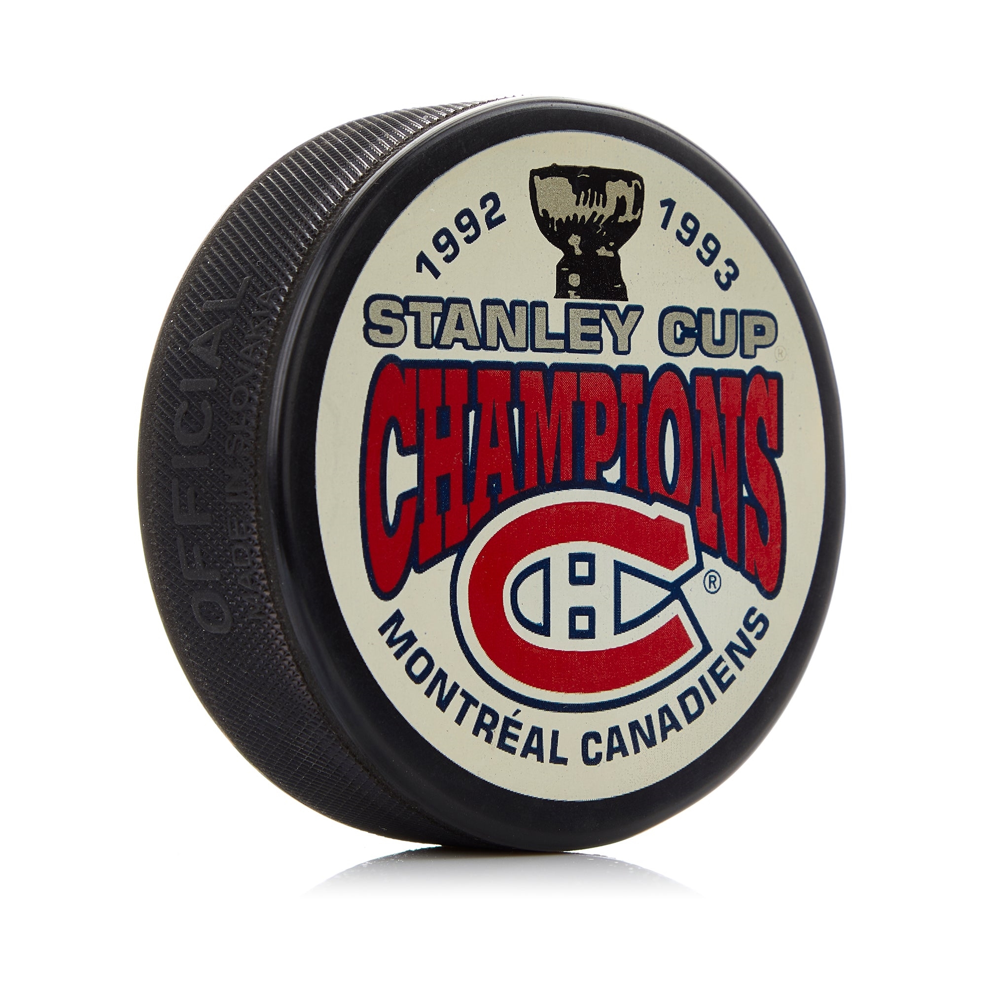 Montreal Canadiens 1993 Stanley Cup Champion Souvenir Hockey Puck