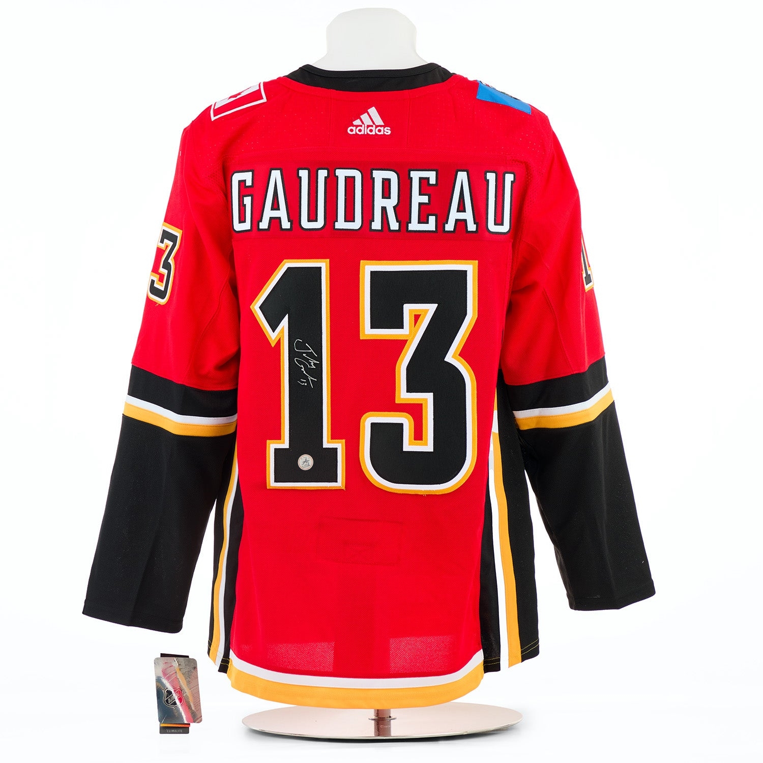 Johnny Gaudreau Signed Calgary Flames Black Logo adidas Jersey