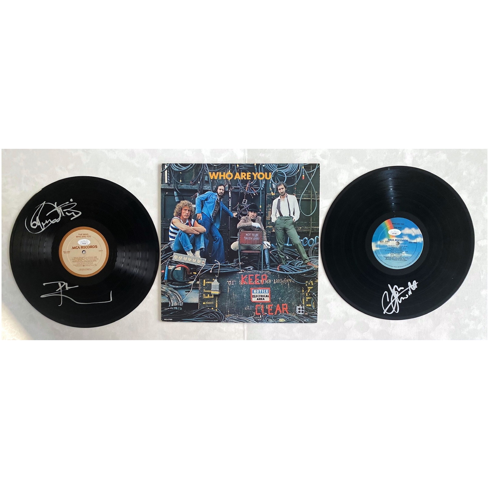 The Who Townshend, Daltrey, Entwistle Signed Who Are You Vinyl Albums (JSA)