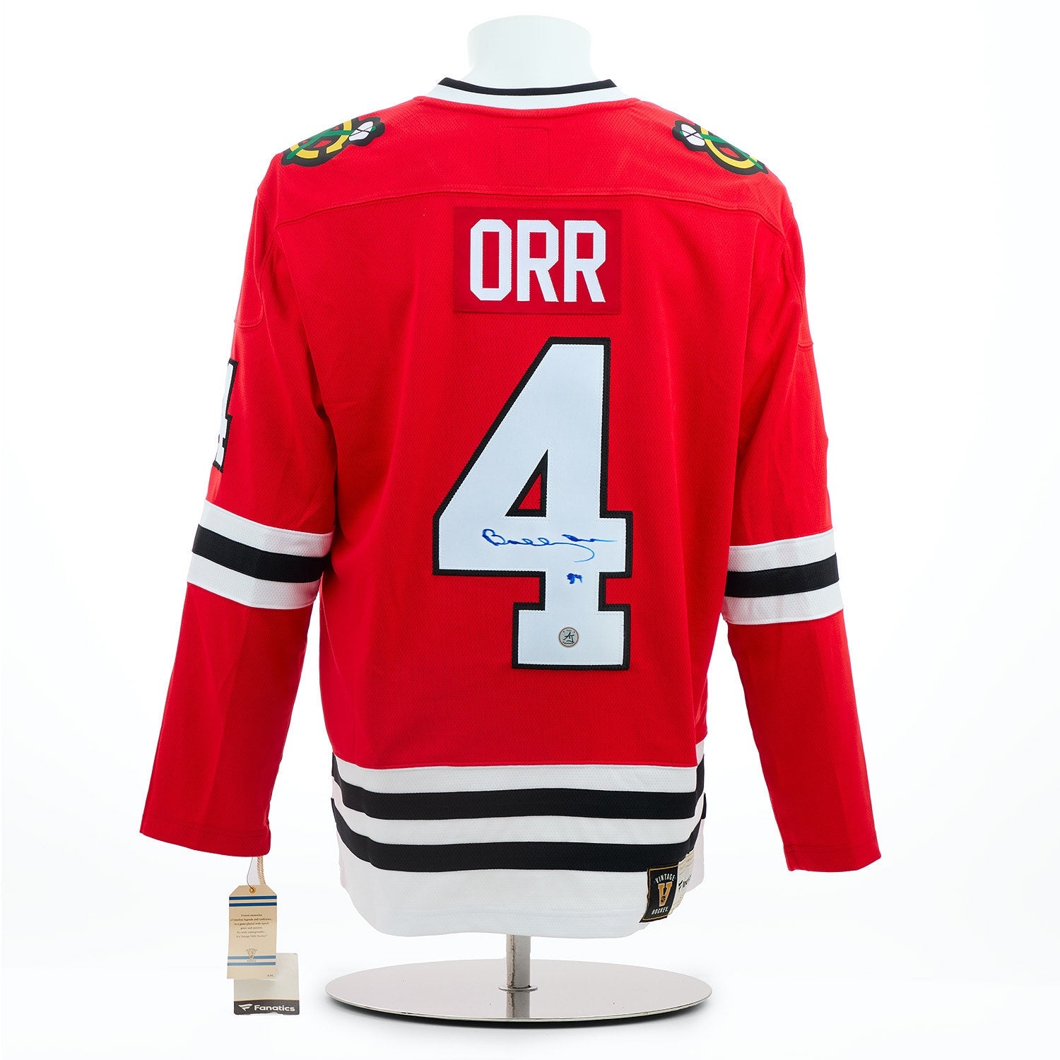 Bobby Orr Autographed Chicago Blackhawks Fanatics Throwback Jersey