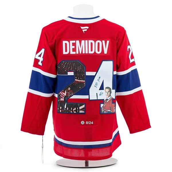 Ivan Demidov Signed & Inscribed Montreal Canadiens Draft Day Art Jersey #8/24