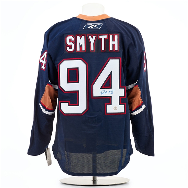 Ryan Smyth Signed Edmonton Oilers 2006 Cup Finals Vintage Reebok Edge Jersey