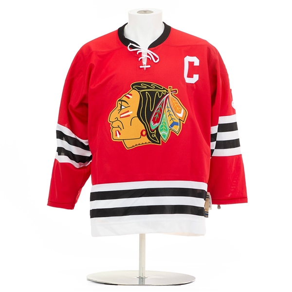 Pierre Pilote Autographed Chicago Blackhawks Vintage CCM Jersey
