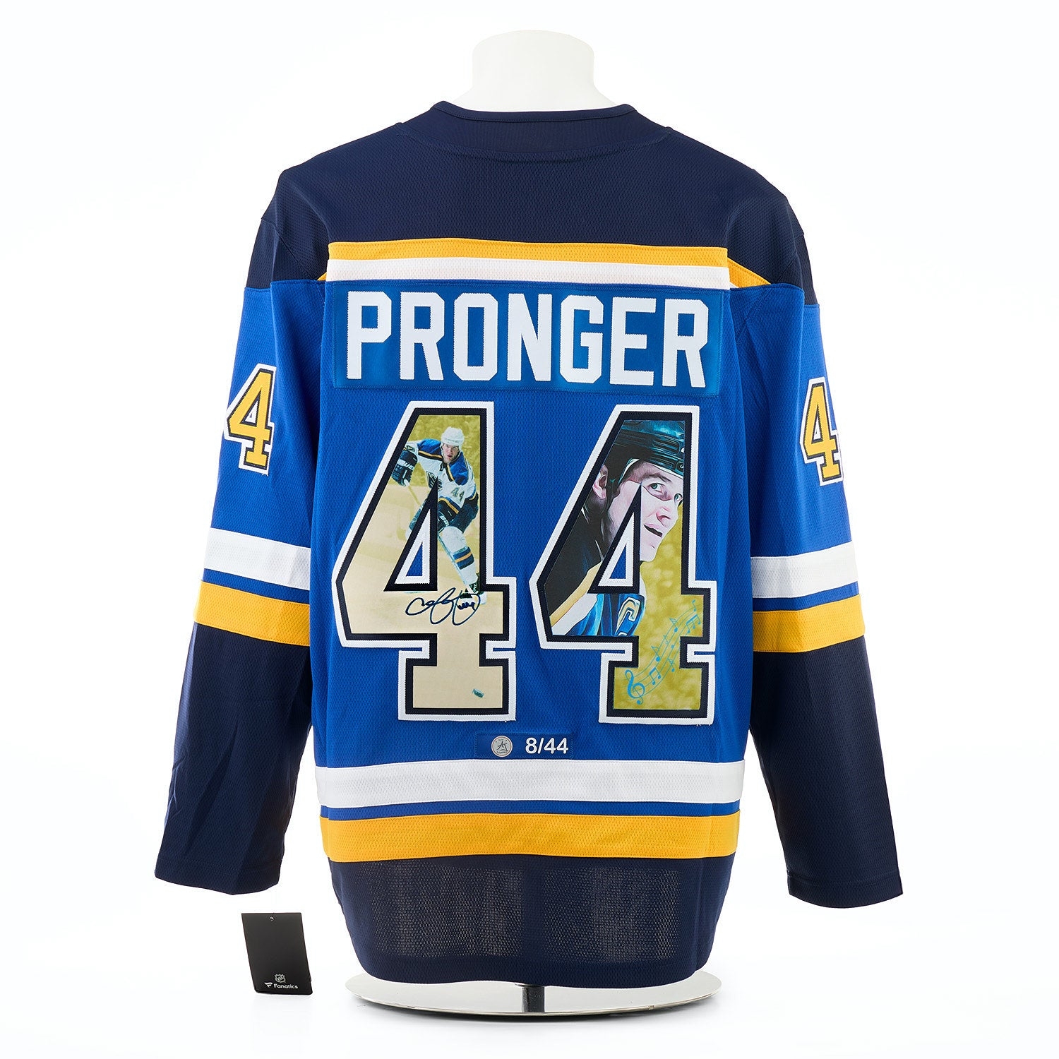 Chris Pronger Signed St Louis Blues Hockey Star Art Jersey #8/44