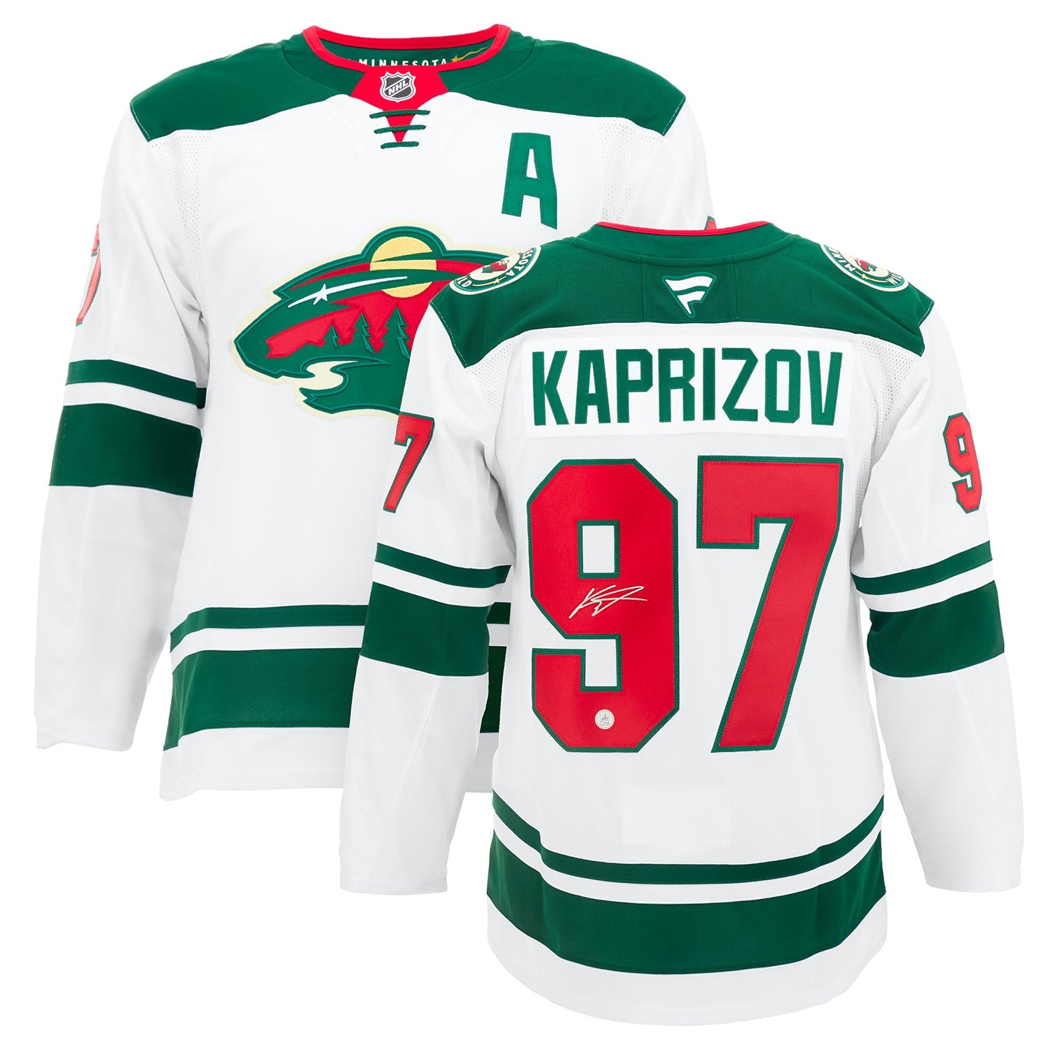 Kirill Kaprizov Signed Minnesota Wild White Fanatics Premium Jersey