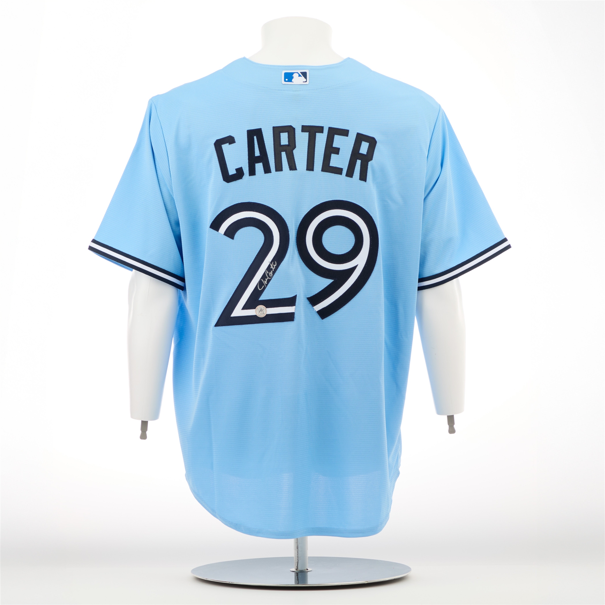 Joe Carter Signed Toronto Blue Jays Sky Blue Nike Baseball Jersey