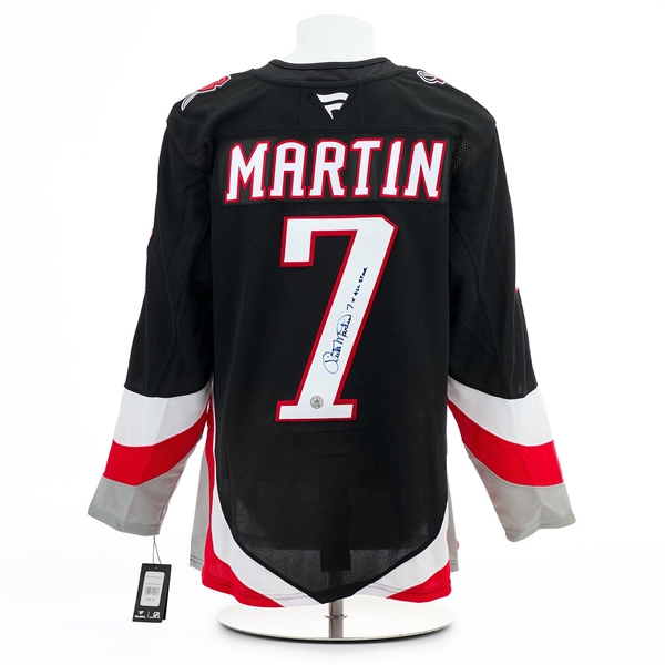 Rick Martin Autographed Buffalo Sabres Alt Black Fanatics Premium Jersey