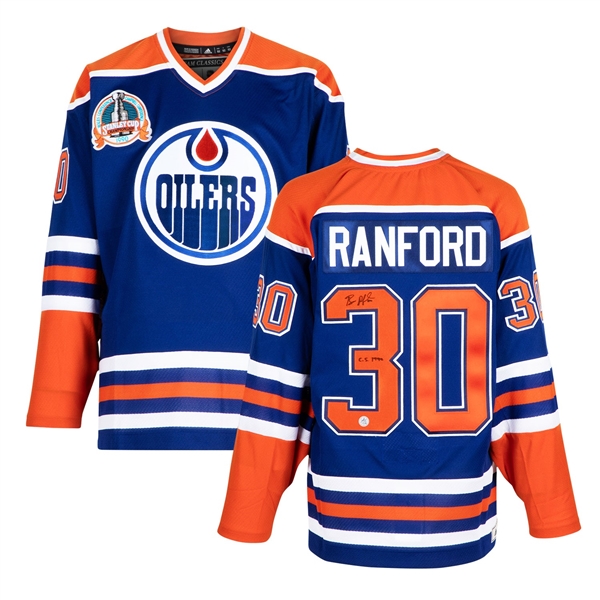 Bill Ranford Signed Edmonton Oilers 1990 Stanley Cup Classic adidas Jersey