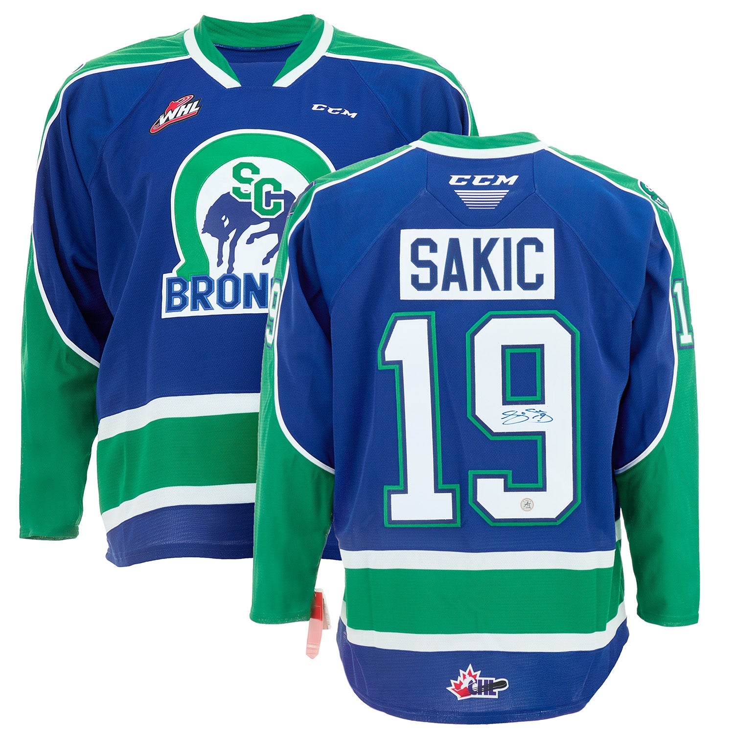 Joe Sakic Swift Current Broncos Autographed CHL Hockey Jersey