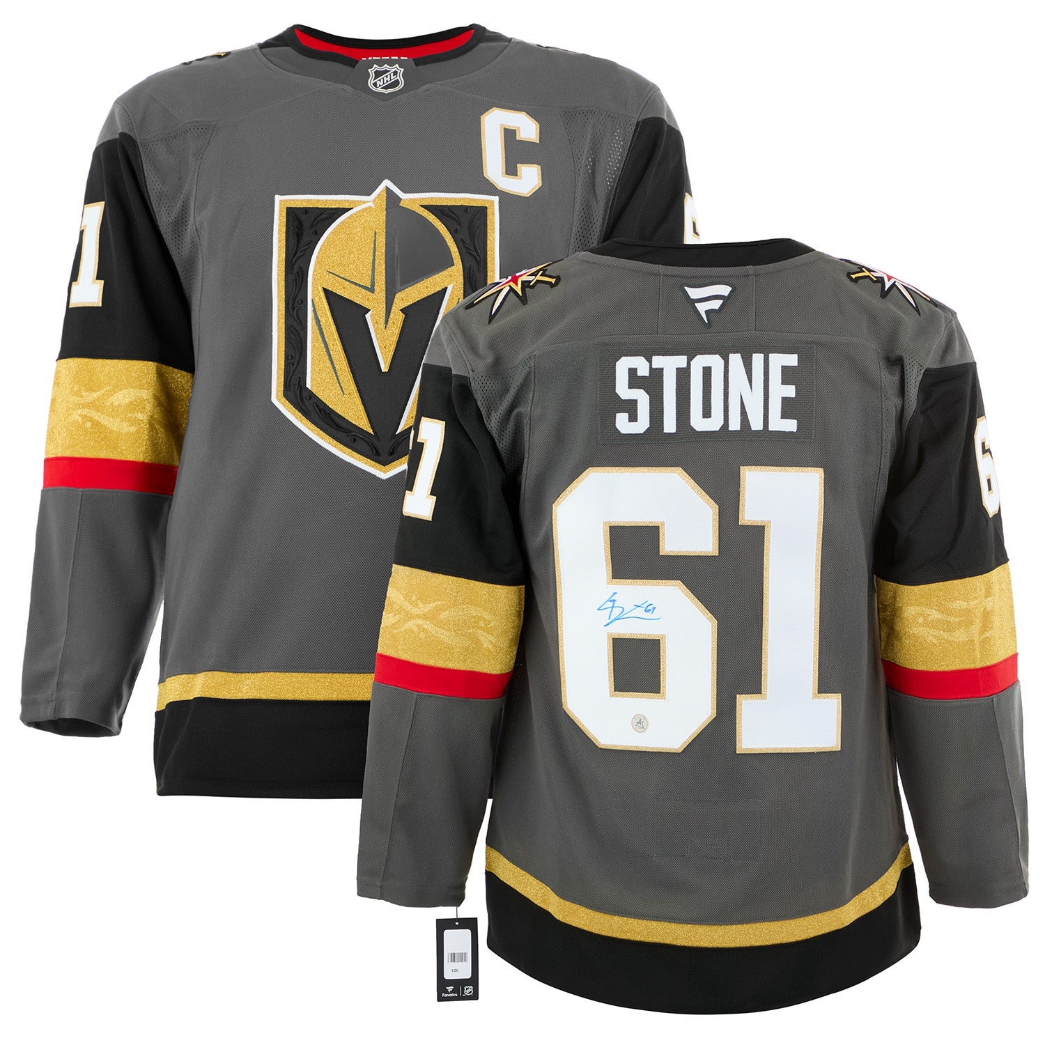 Mark Stone Signed Vegas Golden Knights Alt Grey Fanatics Premium Jersey