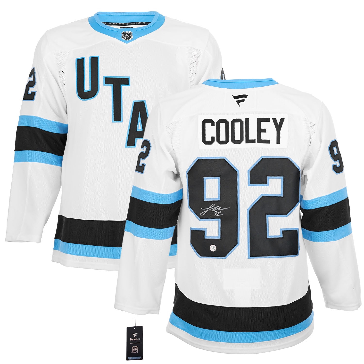 Logan Cooley Signed Utah Hockey Club White Fanatics Premium Jersey